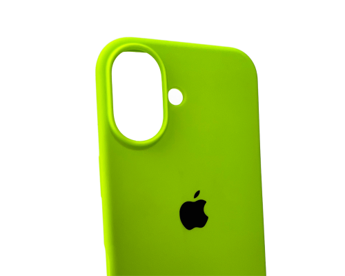 Чохол Silicone Case Full Protective для iPhone 16 neon green PLS-00-00130524