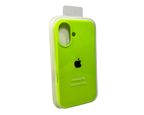 Чохол Silicone Case Full Protective для iPhone 16 neon green PLS-00-00130524