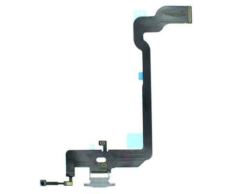 Шлейф iPhone XS з роз'ємом зарядки silver PLS-00-00037378