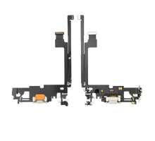 Шлейф iPhone 12 Pro Max з роз'ємом зарядки silver (Original Used) PLS-00-00093437