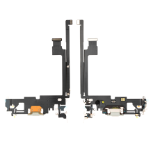 Шлейф iPhone 12 Pro Max з роз'ємом зарядки silver (Original Used) PLS-00-00093437