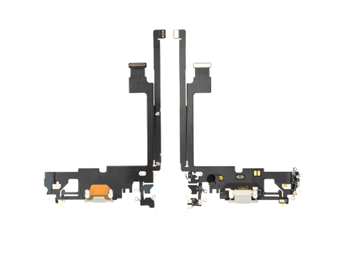 Шлейф iPhone 12 Pro Max з роз'ємом зарядки silver (Original Used) PLS-00-00093437