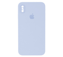 Чохол Silicone Case Квадратні Борти Full Camera iPhone XS Max lilac blue PLS-00-00107580