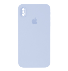 Чохол Silicone Case Квадратні Борти Full Camera iPhone XS Max lilac blue PLS-00-00107580