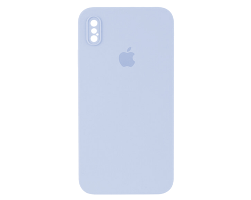 Чохол Silicone Case Квадратні Борти Full Camera iPhone XS Max lilac blue PLS-00-00107580