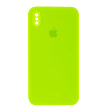 Чохол Silicone Case Квадратні Борти Full Camera iPhone XS Max neon green PLS-00-00107585