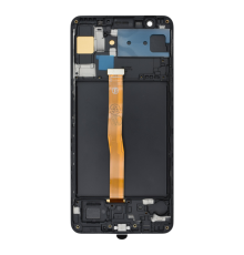 Дисплей Samsung A750 Galaxy A7 (2018) з сенсором та рамкою black (OLED) (Big size) PLS-00-00137291