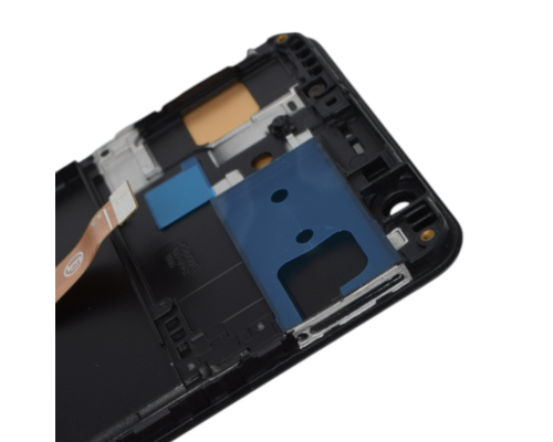 Дисплей Samsung A750 Galaxy A7 (2018) з сенсором та рамкою black (OLED) (Big size) PLS-00-00137291