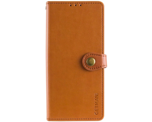 Чохол-книжка Leather GETMAN with card holder Samsung A376 Galaxy A37 brown PLS-00-00164146
