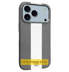 Чохол шкіряний Rally with Magnetic для iPhone 17 gray white PLS-00-00160005