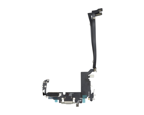 Шлейф для iPhone 17 Pro Max з роз'ємом зарядки EU silver (OEM) PLS-00-00152692
