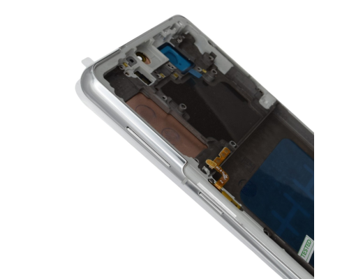 Дисплей Samsung G991 Galaxy S21 з сенсором та рамкою white (OLED SOFT) (Big size) PLS-00-00141309