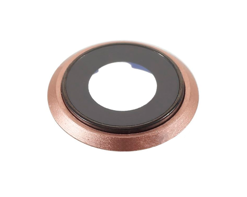 Скло камери Apple iPhone 8 з рамкою gold PLS-00-00042187