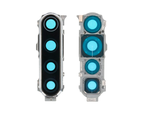 Скло камери Xiaomi Redmi Note 8 з рамкою silver PLS-00-00053190