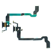 Шлейф iPhone X з роз'ємом зарядки black (Original Used) PLS-00-00033894