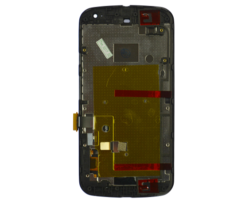 Дисплей Motorola XT1062 Moto G2 з сенсором та рамкою black PLS-00-00013591