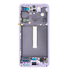 Дисплей Samsung G990 Galaxy S21 FE 5G з сенсором та рамкою lavender (Original) PLS-00-00086262