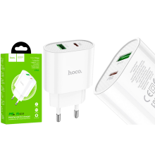 Зарядний пристрій Hoco C95A 20W 3A 1USB-A+1USB-C white PLS-00-00087037