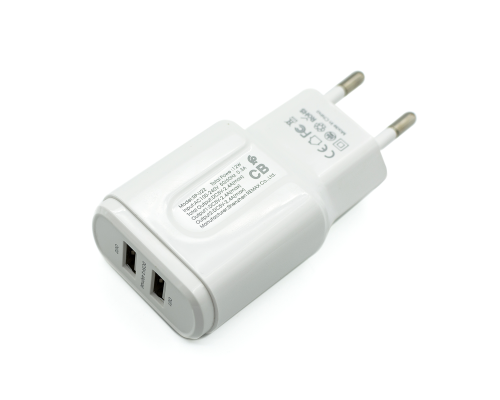 Зарядний пристрій Remax RP-U22 12W 2.4A 2USB-A з кабелем A-L white PLS-00-00027348
