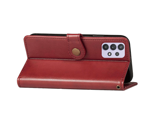 Чохол-книжка Leather GETMAN with card holder Samsung A325 Galaxy A32 red PLS-00-00086135