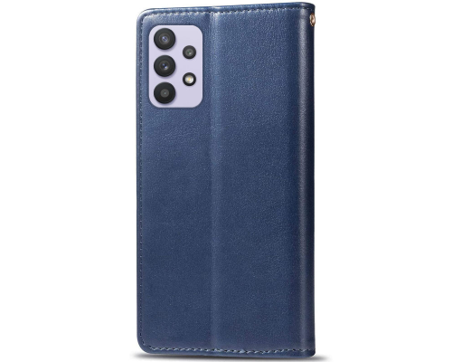 Чохол-книжка Leather GETMAN with card holder Samsung A325 Galaxy A32 blue PLS-00-00086136