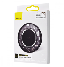 Бездротовий зарядний пристрій Baseus Simple Magnetic 15W black PLS-00-00056156