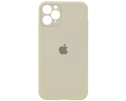 Чохол Silicone Case Квадратні Борти Full Camera iPhone 11 Pro antique white PLS-00-00101394
