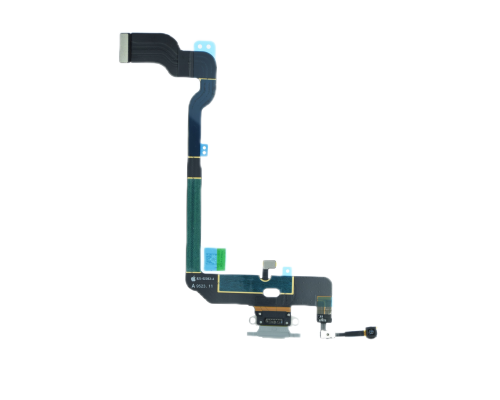 Шлейф iPhone XS з роз'ємом зарядки silver (Original Used) PLS-00-00033900