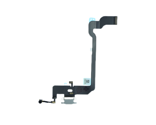 Шлейф iPhone XS з роз'ємом зарядки silver (Original Used) PLS-00-00033900