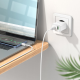 Зарядний пристрій Hoco C80A Plus 20W 3A 1USB-A+1USB-C white PLS-00-00101562