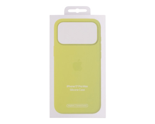 Чохол Silicone Case with MagSafe IC для iPhone 17 Pro Max Neon Yellow ma38628_3867776