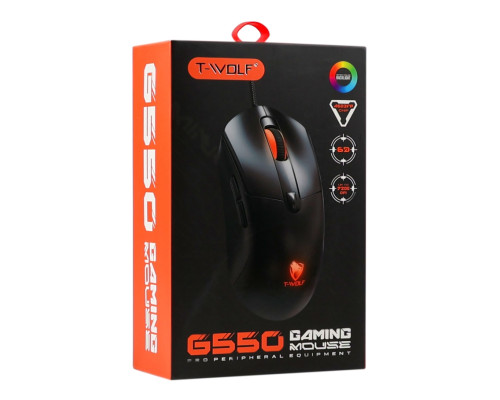USB Миша Ігрова TWolf G550 Чорно-жовтогарячий ma38398_3748138
