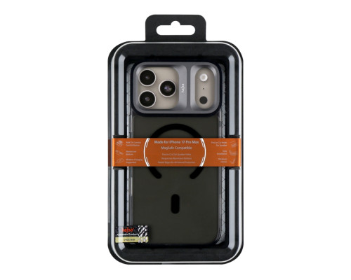 Чохол Kajsa Trans-Shield with MagSafe для iPhone 17 Pro Max Black Smoke B-Ring ma129237_333624 2020000509202