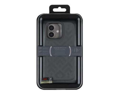 Чохол Kajsa Briquette Collection Rhombus with MagSafe для iPhone 17 Grey ma39047_3869665 2020000509448