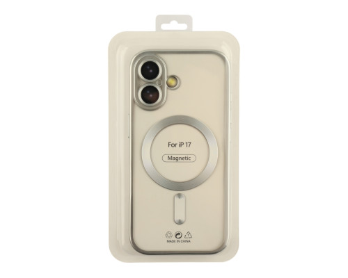 Чохол TPU Metallic Chrome Full Camera with Magsafe для iPhone 17 Chrome Silver ma38675_3867891