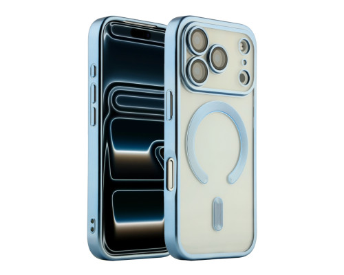 Чохол TPU Metallic Chrome Full Camera with Magsafe для iPhone 17 Pro Chrome Black ma38677_3867901