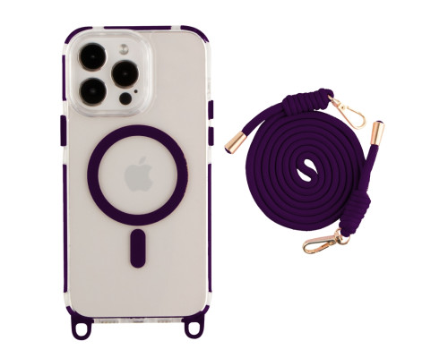 Чохол TPU+PC LanyardCase with MagSafe для iPhone 17 Pro Max Dark Purle ma39121_3869965 2020000499824