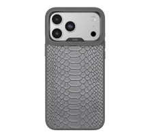 Чохол Kajsa Glamorous Collection Snake Pattern with MagSafe для iPhone 17 Pro Max Grey O-Ring ma240160_634072 4894505233133