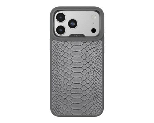 Чохол Kajsa Glamorous Collection Snake Pattern with MagSafe для iPhone 17 Pro Max Grey O-Ring ma240160_634072 4894505233133