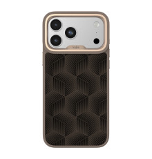 Чохол Kajsa Splendid Collection 3D Cube Pattern with MagSafe для iPhone 17 Pro Desert Gold O-Ring ma240163_634090 4894505241534