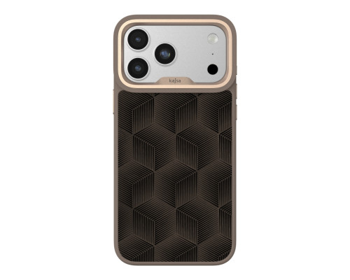 Чохол Kajsa Splendid Collection 3D Cube Pattern with MagSafe для iPhone 17 Pro Desert Gold O-Ring ma240163_634090 4894505241534