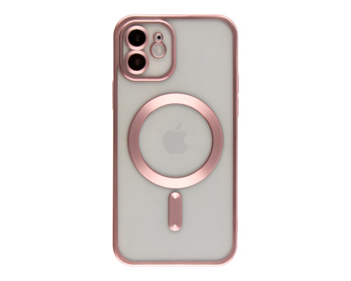 Чохол TPU Metallic Chrome Full Camera with Magsafe для iPhone 12 М'ята упаковка Chrome Rose ma37502_3612248 2020000519386