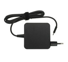 Блок живлення для ноутбука ASUS USB-C 65W, Type-C, квадратний, адаптер+перехідник, Black NBB-101706
