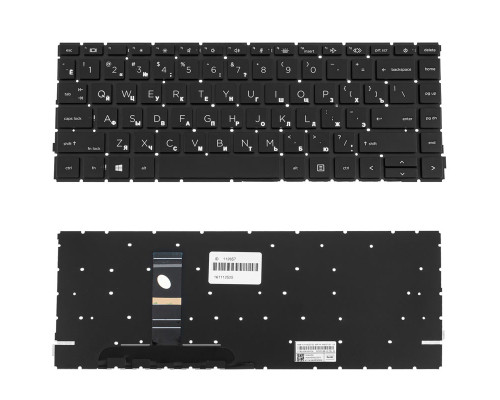 Клавіатура для ноутбука HP (ProBook: 440 G8, 445 G8) rus, black, без кадру NBB-112057