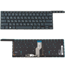 Клавіатура для ноутбука ASUS (UX582 series), rus, black, без кадру, підсвічування клавіш