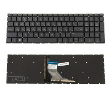 Клавіатура для ноутбука HP (250 G7, 255 G7 series) rus, black, без фрейма, підсвічування клавіш(оригінал) NBB-115708