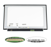 Матриця 15.6 NT156WHM-T03 touch (1366*768, 40pin(eDP), LED, SLIM(без планок та вушок), глянець, роз'єм праворуч знизу) для ноутбука NBB-120611