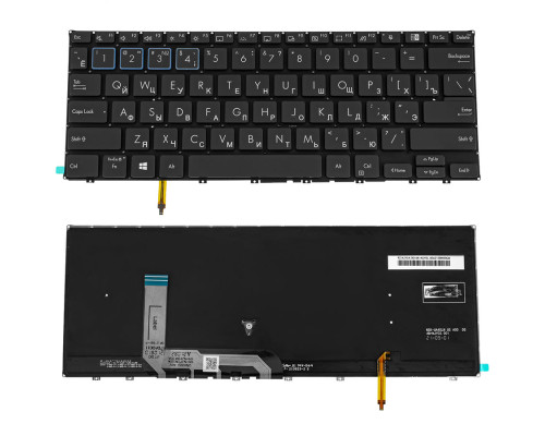 Клавіатура для ноутбука ASUS (B7402 series) rus, black, без фрейму, підсвічування клавіш NBB-121851