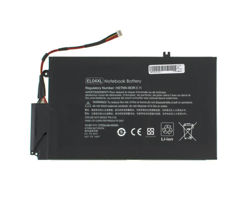 Батарея для ноутбука HP EL04XL (ENVY: 4-1000, 4-1100, 4-1200, SLEEKBOOK: 4T-1000 series) 14.8V 2700mAh 40Wh Black NBB-123371