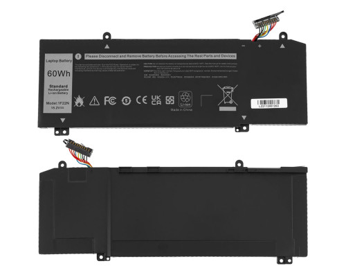 Батарея для ноутбука DELL 1F22N (Alienware M17 series) 15.2V 3750mAh 60Wh Black NBB-128497